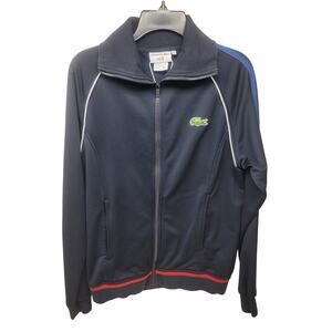 Vtg Lacoste Andy Roddick Croc Track Jacket Size 3 Small Navy Full Zip Y2K Tennis